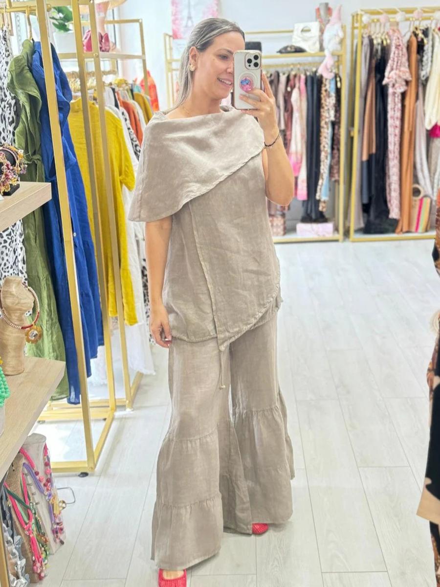 

Bestselling Women s Fashion Casual Loose Sleeveless Plus Size Set for Women 5XL абрикосовий