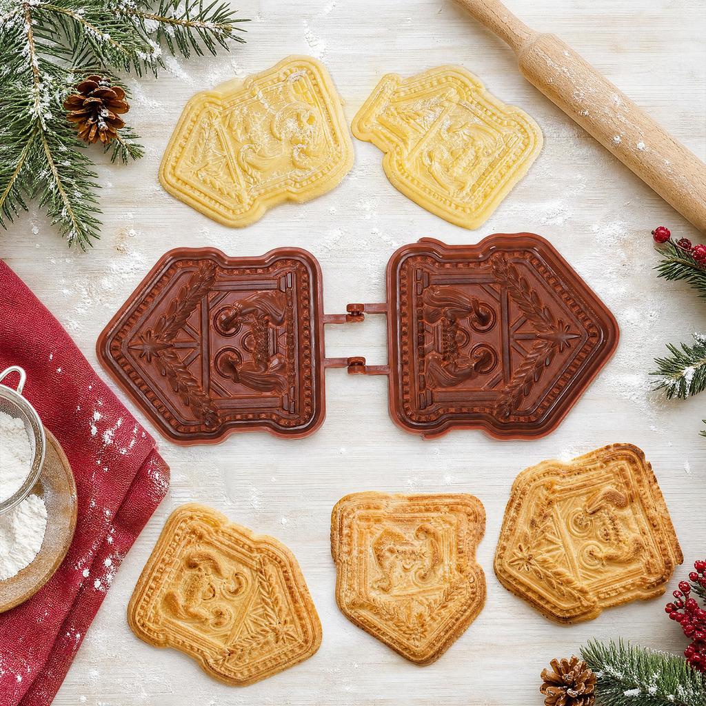 3D Faith Christmas Mini Pie Set Religious Hand Pie Pastry Pocket Cutter Tool