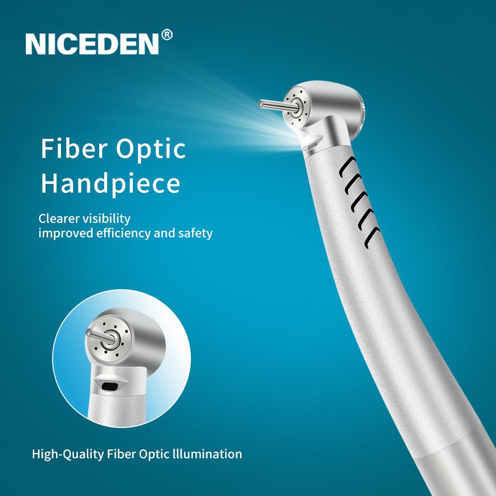 Niceden Dental High Speed Handpiece Fiber Optic LED Turbine Handpiece
