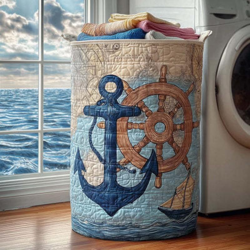 Quilted Laundry Basket Storage Organizer Dirty Clothes Home Closet Organization