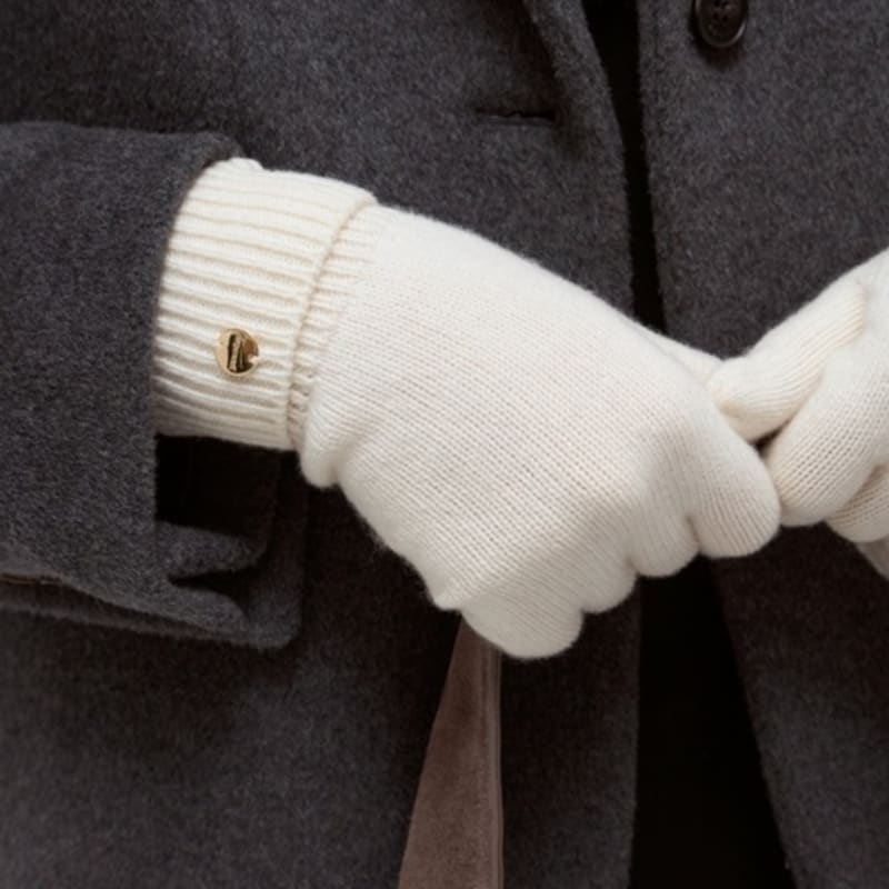 DEPOUND Wool Knit Gloves - Ivory