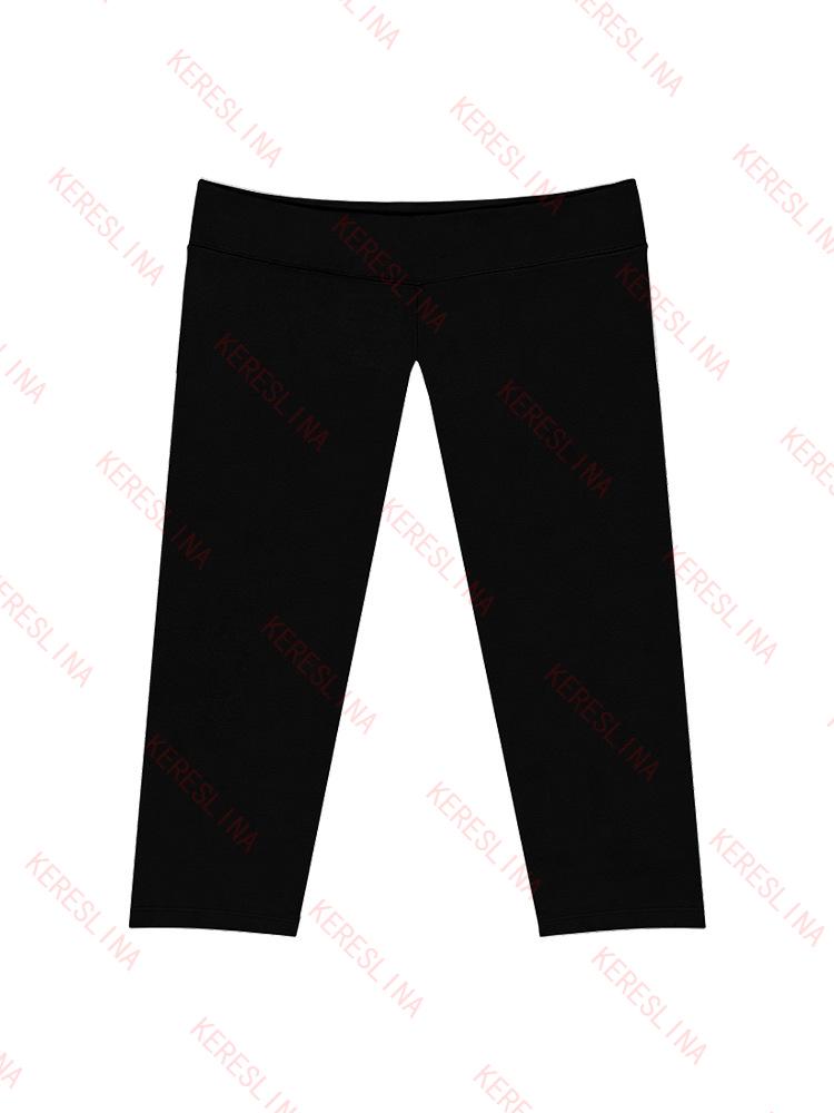 

Минималистичные узкие брюки-капри с низкой посадкой для весны/лета - Модная и универсальная повседневная одежда Medium чёрный