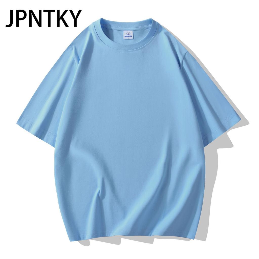 JPNTKY Cotton Short Sleeve T-shirt Men's Fashion Loose Half Sleeve Shirt Printed Compassionate Shirt