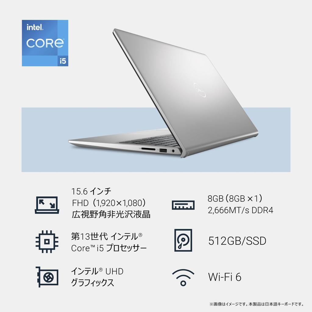 Dell 15 DC15250 Intel Core 8GB 512GB Windows Platinum Repair Service Hard Drive Return 15.6-inch Laptop, i5-1334U, Memory, SSD, 11, Silver, 1-Year