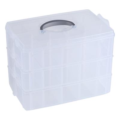 Klare Kunststoff Schmuck Perle Lagerung Box Container Handwerk Organizer Fall Werkzeug