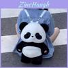 Cute Panda Plush Bag For Girls With Nylon Interior And Zipper Closure For Daily Use