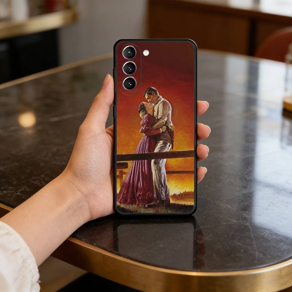 Love Gone with the Wind Phone Case For Samsung S25,24,23,22,30,21,10,9,Ultra,Plus,Lite,FE,4,5 G Soft Black Case