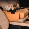 1 Stück Multifunktionale Auto-Armlehnenkissen mit Getränkehalter, Kunstleder-Aufbewahrungs-Erhöhungspad für Mittelkonsole, Fahrzeug-Taschentuchbox