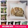Cute Rabbit Bunny Cushion Cover Pillowcase Pillow Covers for Sofa Car Home Decor Pet Animal Pillow Cover Cotton Plush X Cm