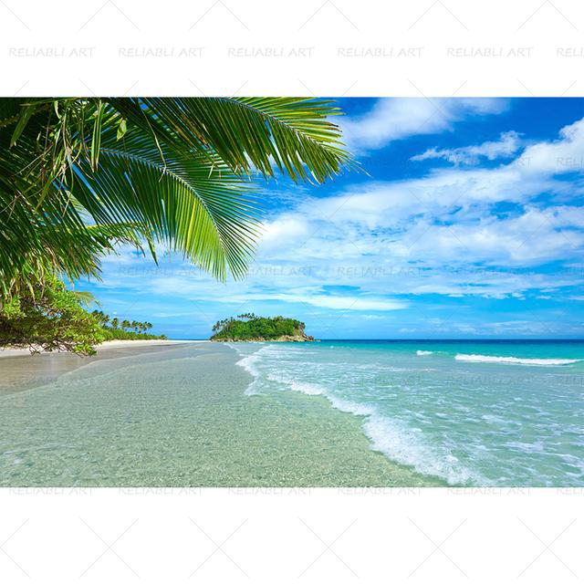 Seaside Beach Palm Tree Coconut Tree Poster Landscape Pictures for Living Room Canvas Painting Prints Modern Home Decor Wall Art