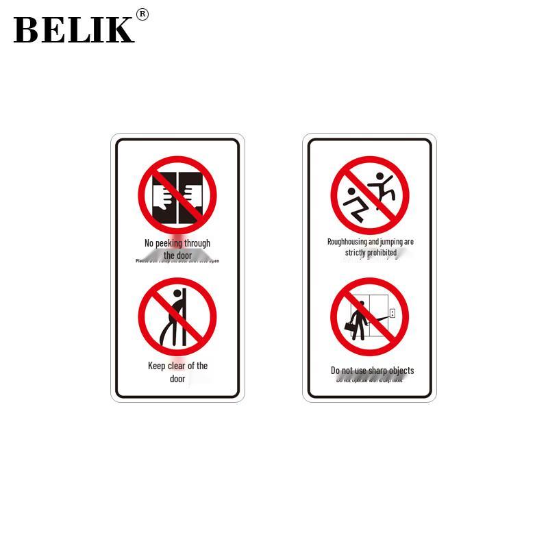 BELIK Elevator Safety Warning Sticker 10x20CM