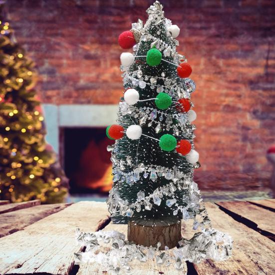 200 Pompons De Noël En Feutre - 1 Cm & 2 Cm - Rouge, Vert, Blanc - Pour Déco, Bricolage, Guirlandes