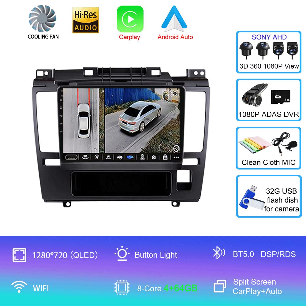 Android 14 Car Radio For Nissan Tiida 2005-2010 Multimedia Video Player Stereo GPS Navigation Carplay Andorid Auto 5G WIFI DSP