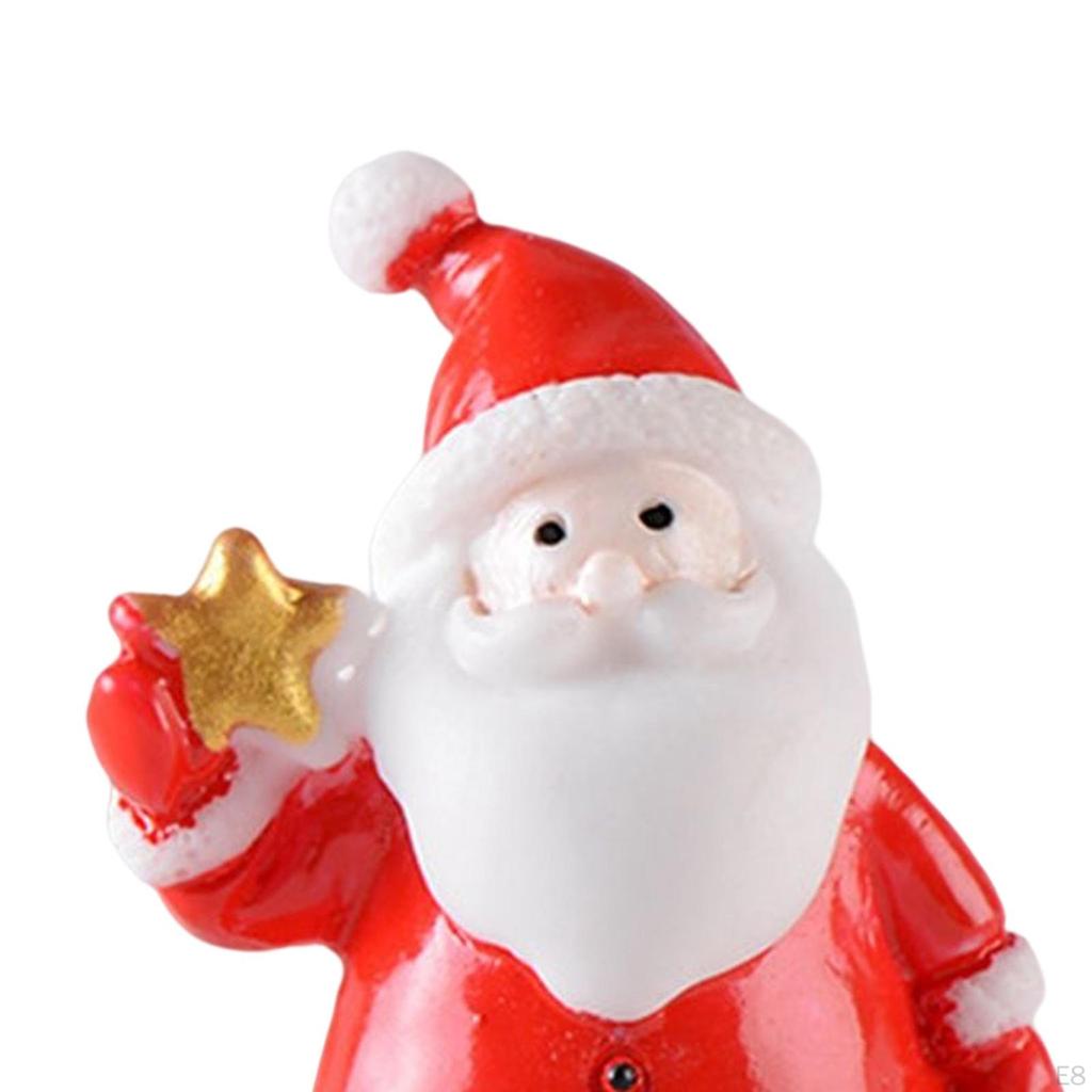 Christmas Old Man Figurine Sculpture Small Character Miniature for Home Decor Decoration