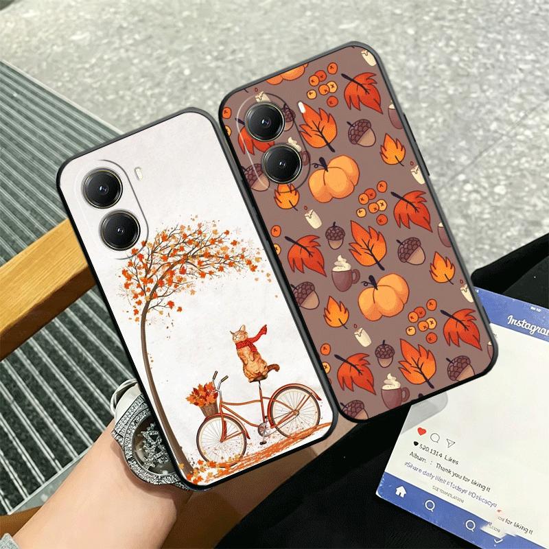 Pumpkin Happy Fall Autumn Soft Phone Case for Xiaomi Poco X5 X6 X7 X8 Pro Max X3 F7 F8 Ultra M8 M7 M6 M5 Redmi 15 15C 14C 13C 12