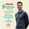 Nutrela 1000 mg Moringa Leaf Extract  60 Tablets x Pack of 2 | Immunity, Digestion & Energy Support, Hair and Skin Wellness