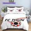 Biancheria da letto con motivo FC Thun Decorazione per la casa Regalo di compleanno (1 * copripiumino + 2 * federa, senza nucleo)
