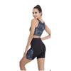 Black - Blue Color Lady 4005 Women's Short Tights Bustier Sports Set