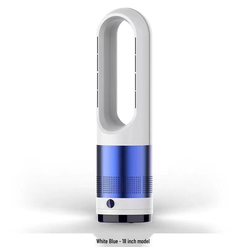 

18-дюймовый настольный вентилятор без лопастей с пультом дистанционного управления - Бесшумный, энергосберегающий и идеально подходит для дома. 18 inches синий/белый