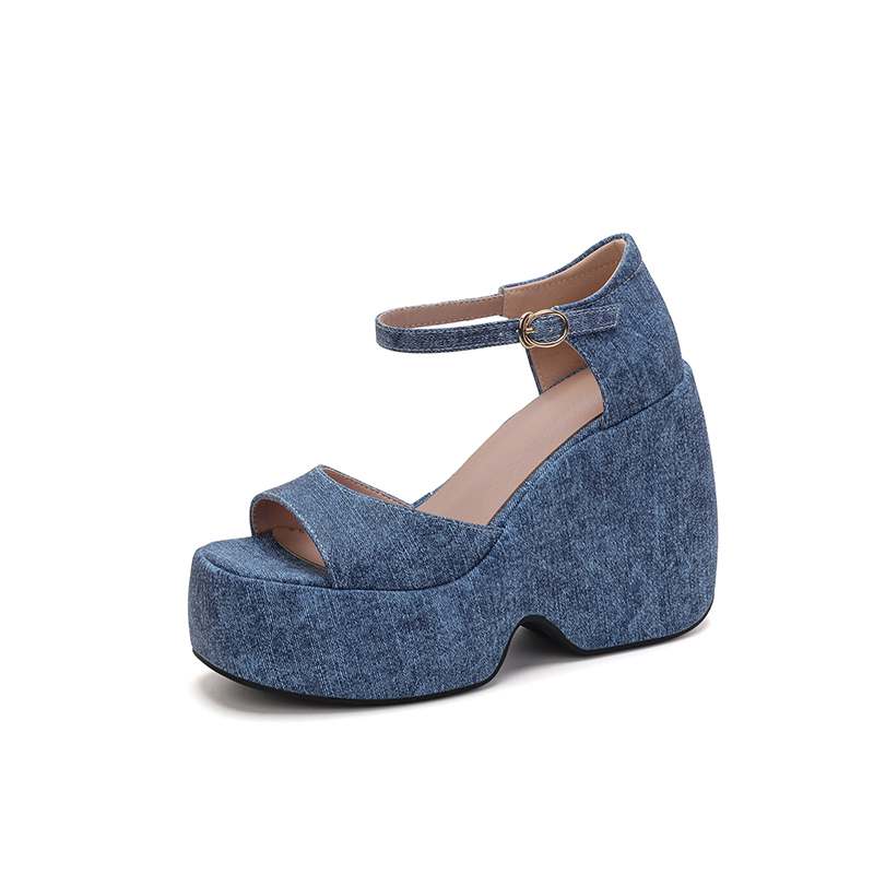 Krazing Pot Polyurethane Spring Autumn Size 43 Women Platform Super High Heels Women Round Toe Waterproof Pumps