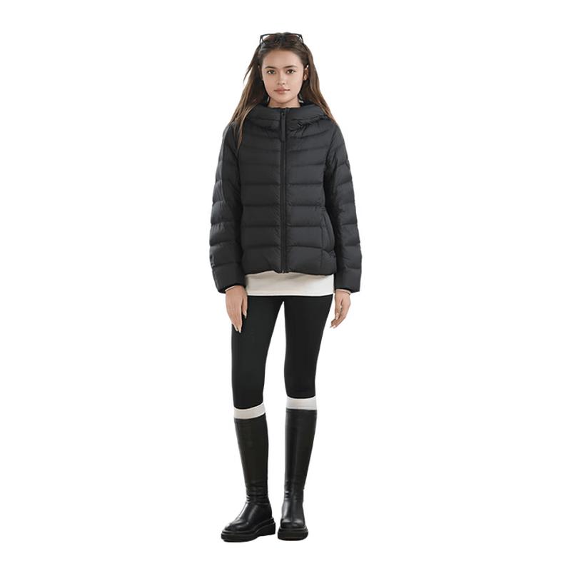 Tanboer Women s Lightweight Lapel Down Shirt Jacket M