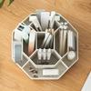 Desktop Stationery Organizer 9 Slots Stationery Storage Box 360 Degree Rotating Cute Pencil Cup Pot for Home Office School