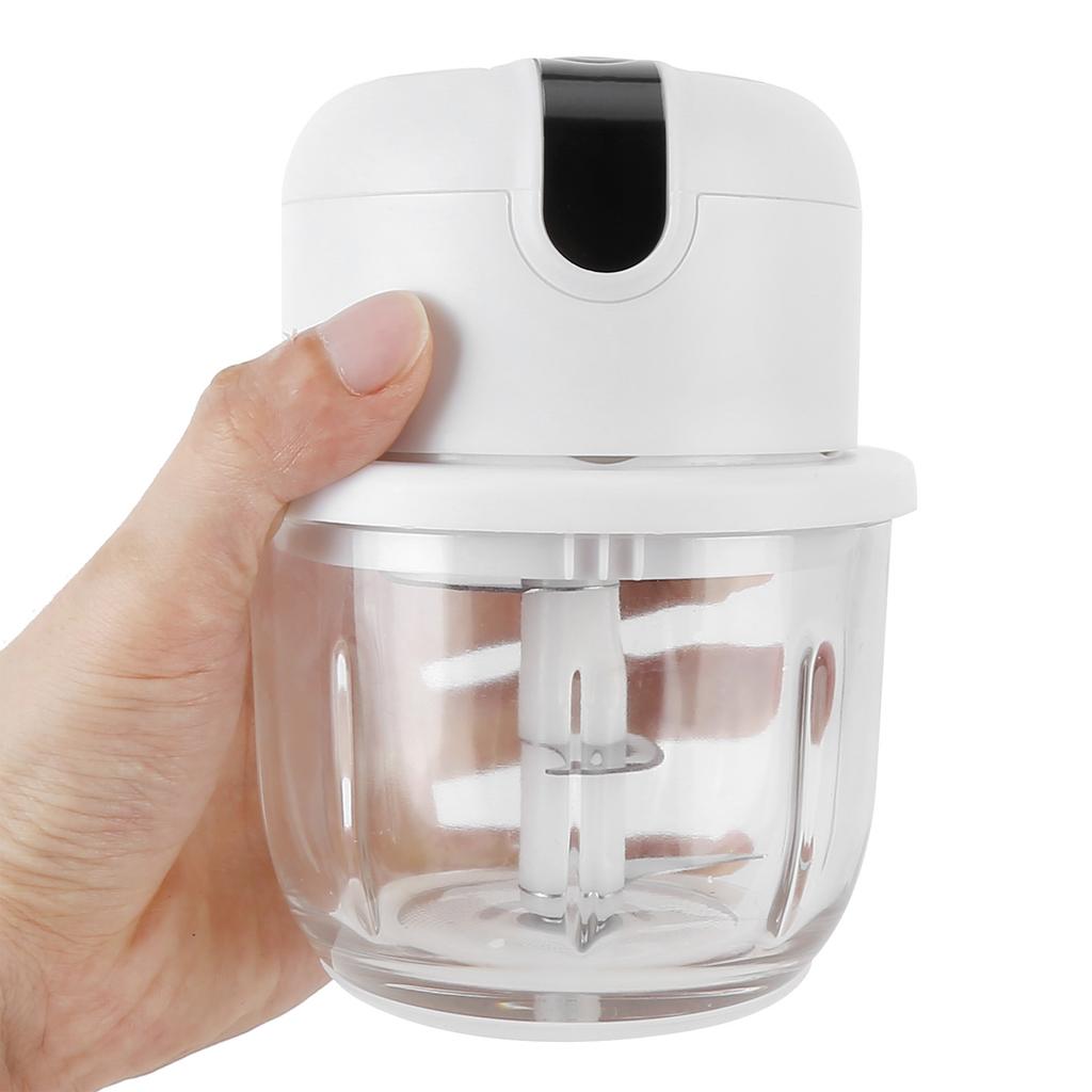 350ML Electric Garlic Grinder USB Charging Rechargeable Meat Grinder Mincer for Kitchen