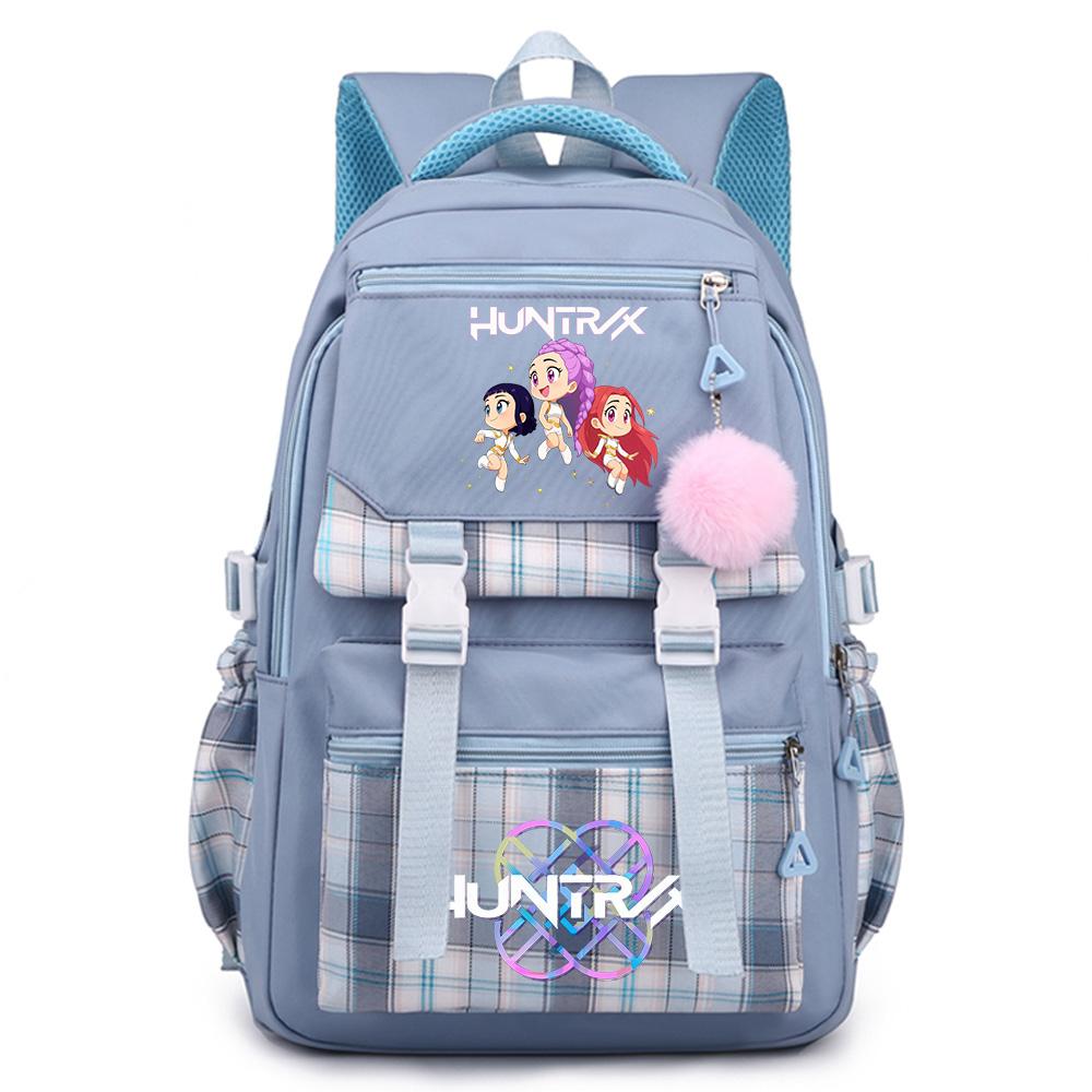 Cartoon Anime K-Pop Demon Hunters Printed Large Capacity Backpack for Teenger Student Bookbag Girl Boy Schoolbag Bookbag Women Waterproof Travel Bag