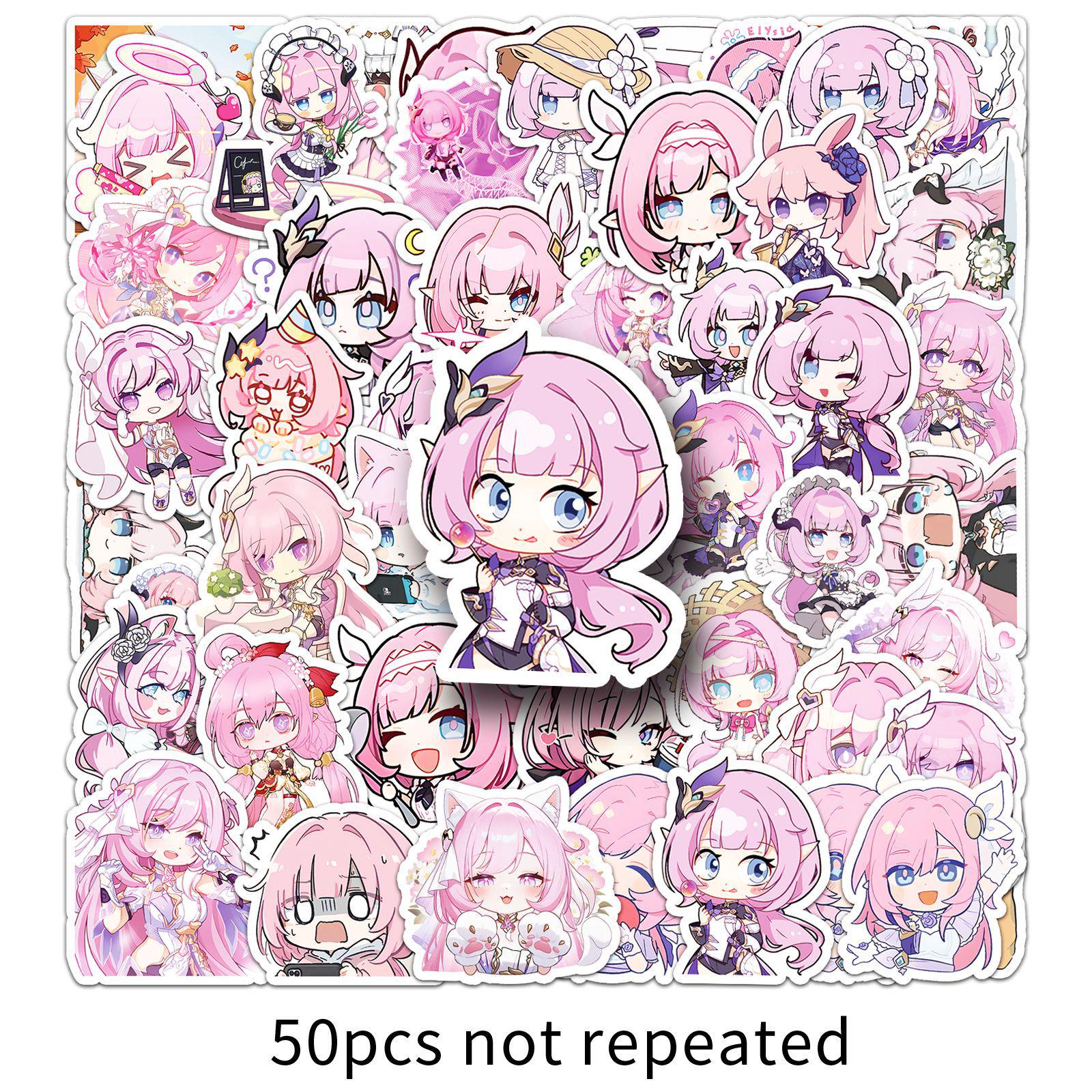 50 Cute Honkai Impact 3 Graffiti Stickers for Phones & Laptops
