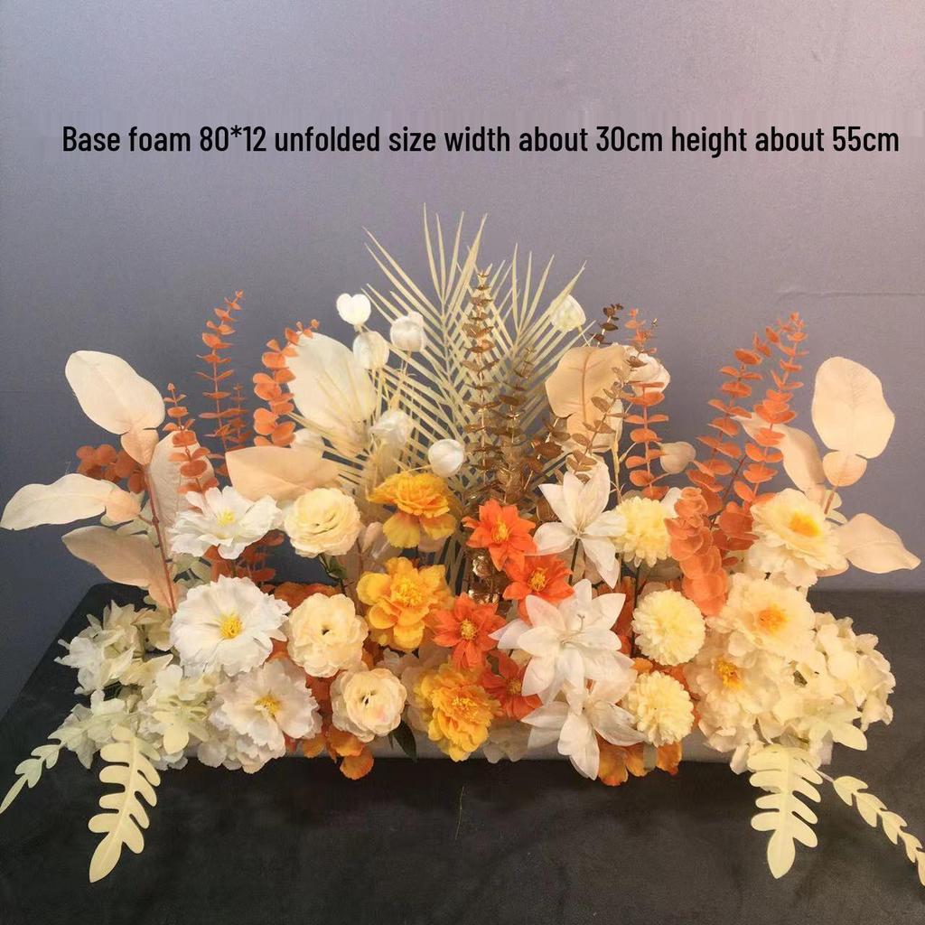 Großes Seidenblumen Hochzeitsgang & T-Bühnen Dekorationsset