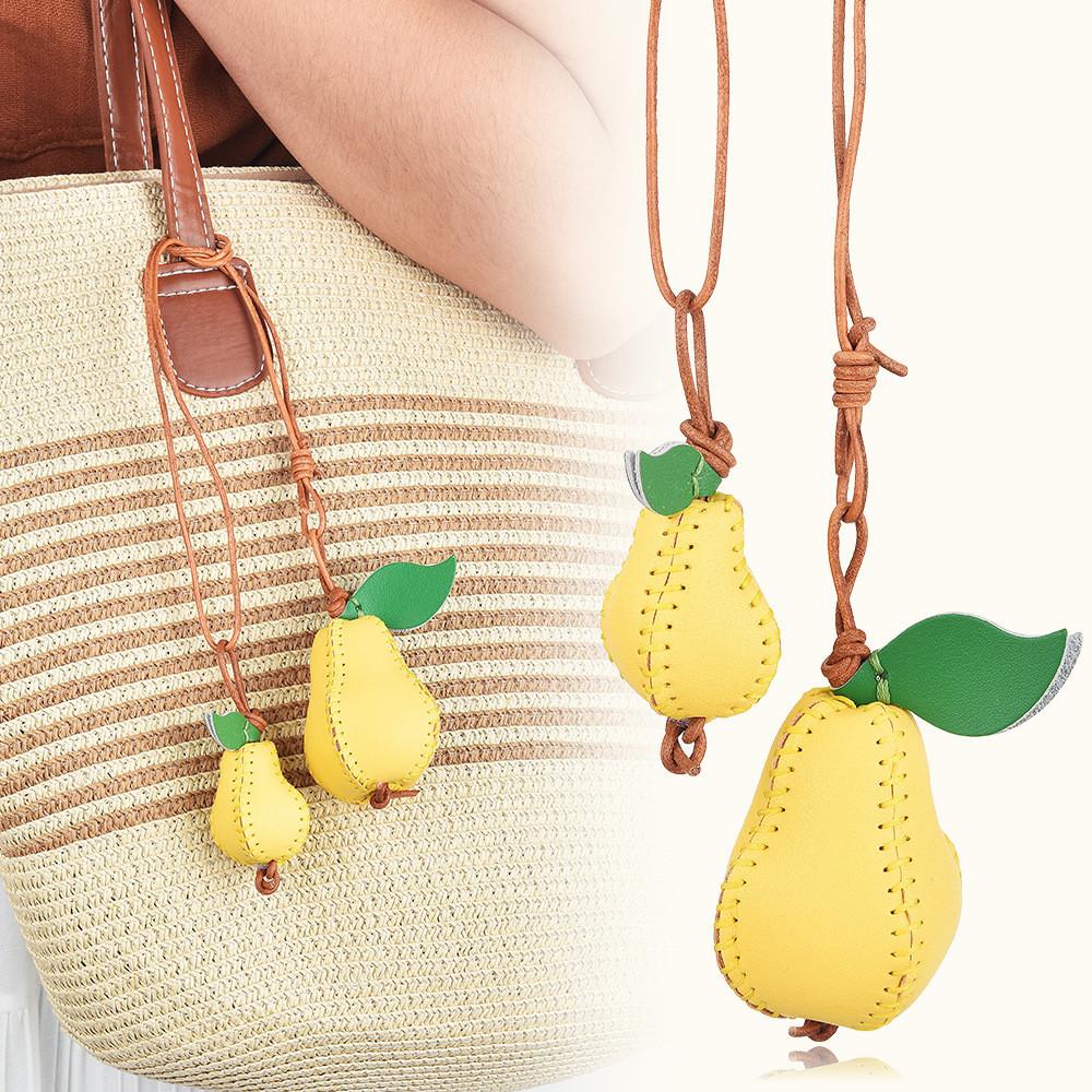 Apfelleder Taschenanhänger Mit Handgemachtem Früchte-Design Für Modeaccessoires