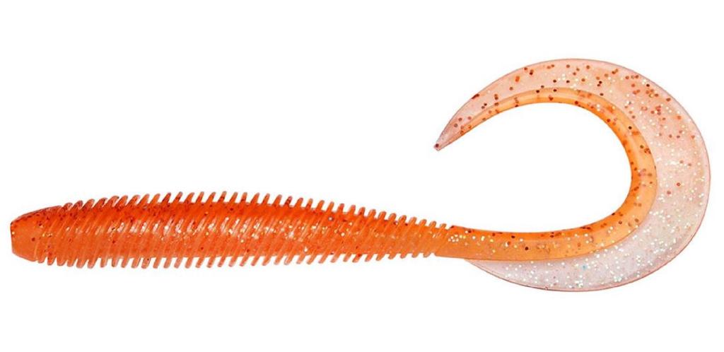 Megabass Soft Lure Kemuri Curly 3.5 Inches Clear Orange Rainbow F (0392)