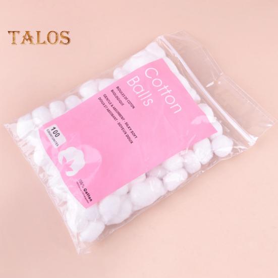 1/2/3/5 Bags Disposable Cotton Balls 100 Count Soft Water Absorbent Multi-functional Face Makeup Nail Polish Removal Cotton Ball Set