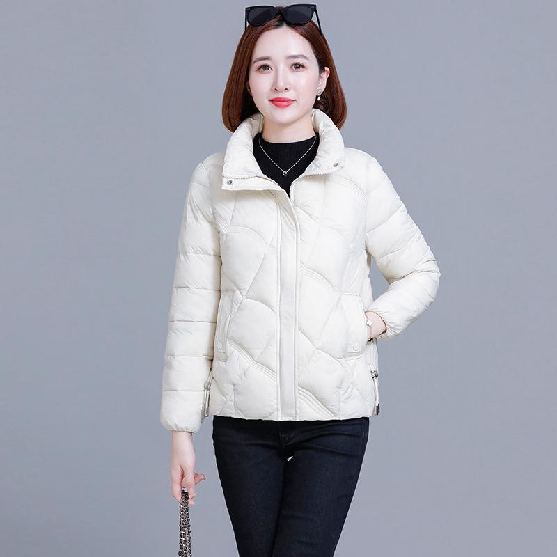 Women's 2025 Short Style Thickened Cotton Jacket - Korean Fashion, Stand Collar, Slimming, Warm, & Versatile