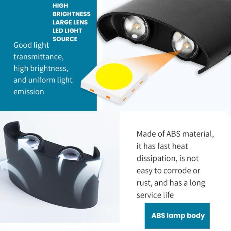 LED Wall Lamp IP66 Waterproof Indoor Outdoor Lighting Modern Simple Wall Light for Living Room Hallway Bedroom Garden Home Decor