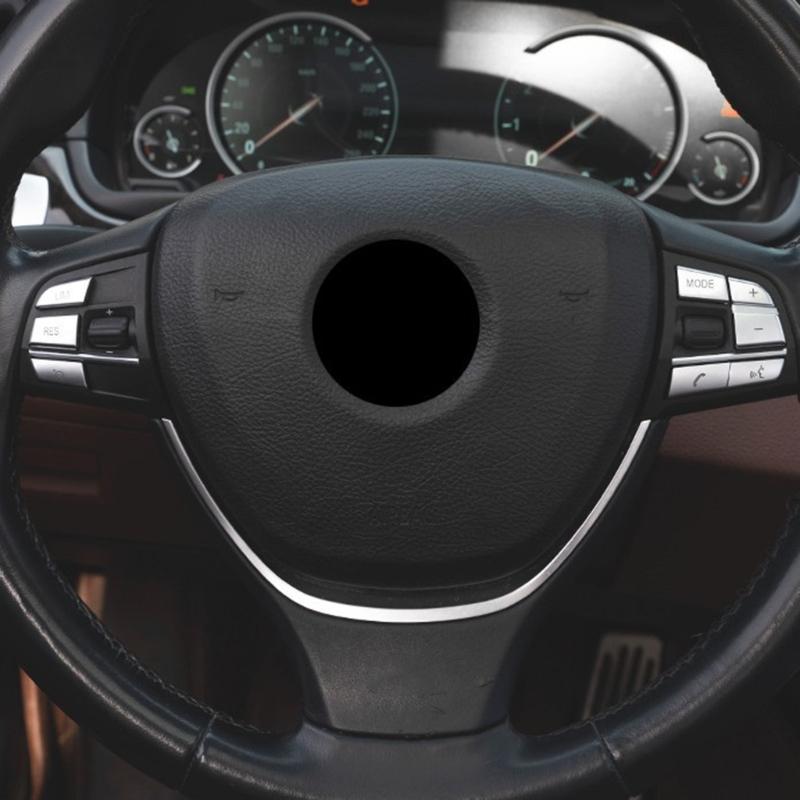 Steering Wheel Button Covers Trim Stickers For 5 6 7 F01 F02 F06 F07 F10 F12 Car Accessories lnner Decoration