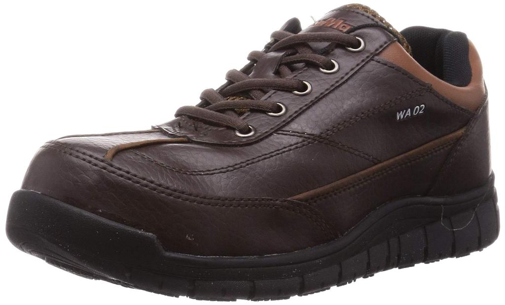Fukuyama Rubber WA02 Men's Safety Shoes, Brown, Size 24.5