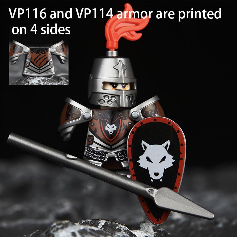 Figuras de Soldados de Castelo Militar Medieval Blocos de Construção Roma Cavaleiro Leão Arma Guerreiro Espada Infantaria Capacete Modelo Tijolos Brinquedos