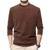 Autumn Semi-Turtleneck Men'S Sweater Solid Color Warm Loose Pullover Knitted Bottoming Shirt Top