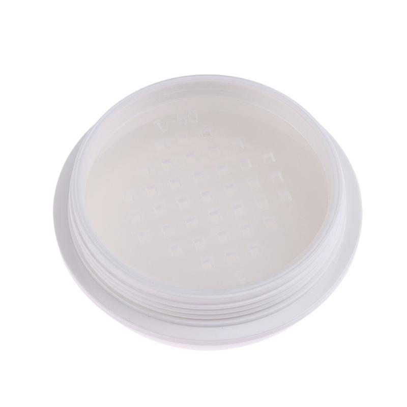 Loose Powder Box Containers Compact Empty Case White Portable Travel Storage Box With Sieve Powder Puff For Diy Makeup Powder