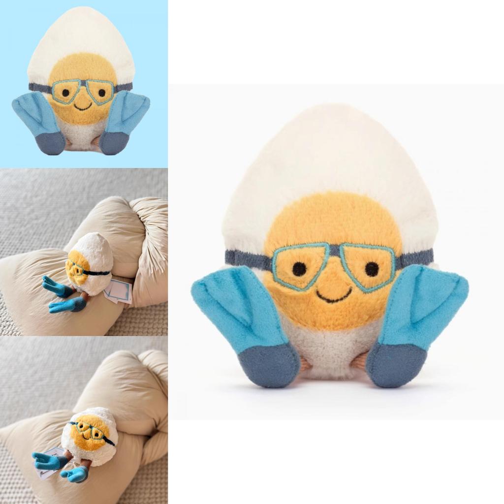 Plüsch Wasser Gekochtes Ei Puppe Mit Tauchmaske Für Kinder Geschenk Und Taschenzubehör