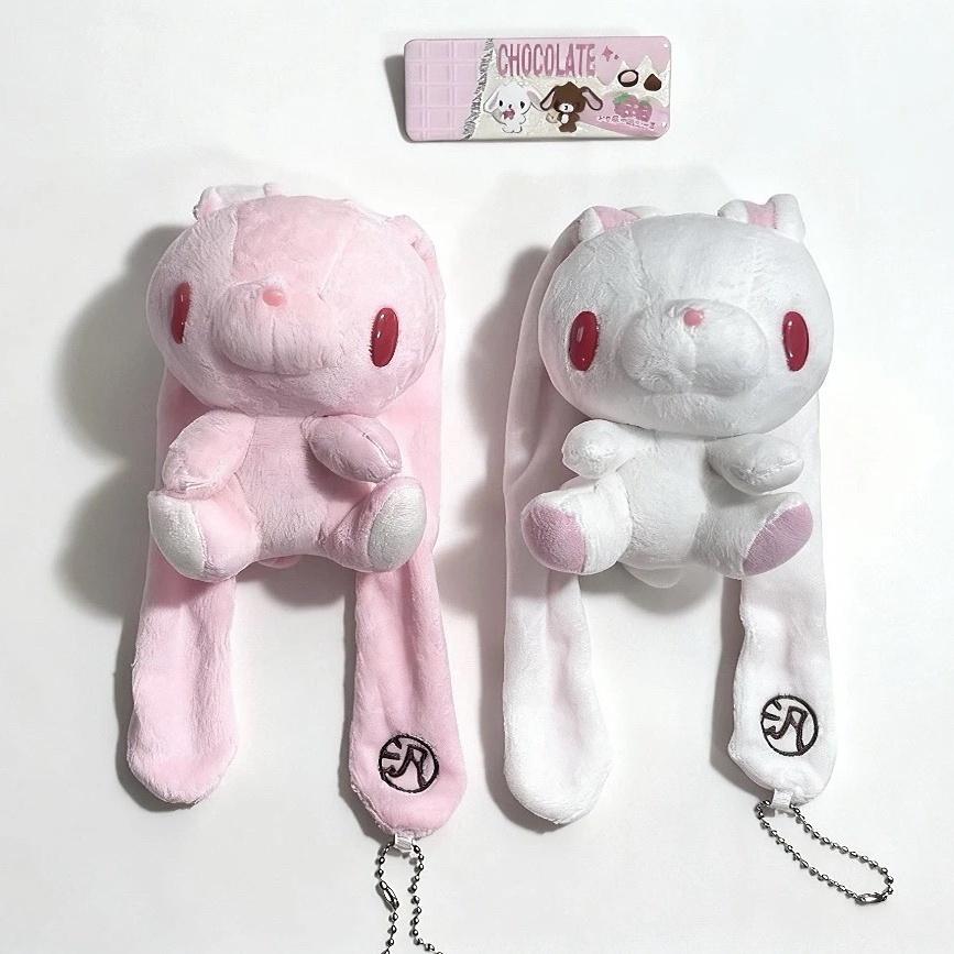 Cute Red Eye Rabbit Plush Pendant Japanese Cartoon Stuffed Doll Portable Keychain Sweet Backpack Hanging Accessory Daily