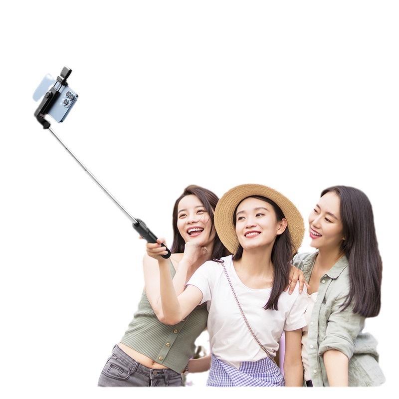 Bluetooth Selfie Stick with Integrated Beauty Fill Light, Remote Control, and Live Streaming Desktop Tripod