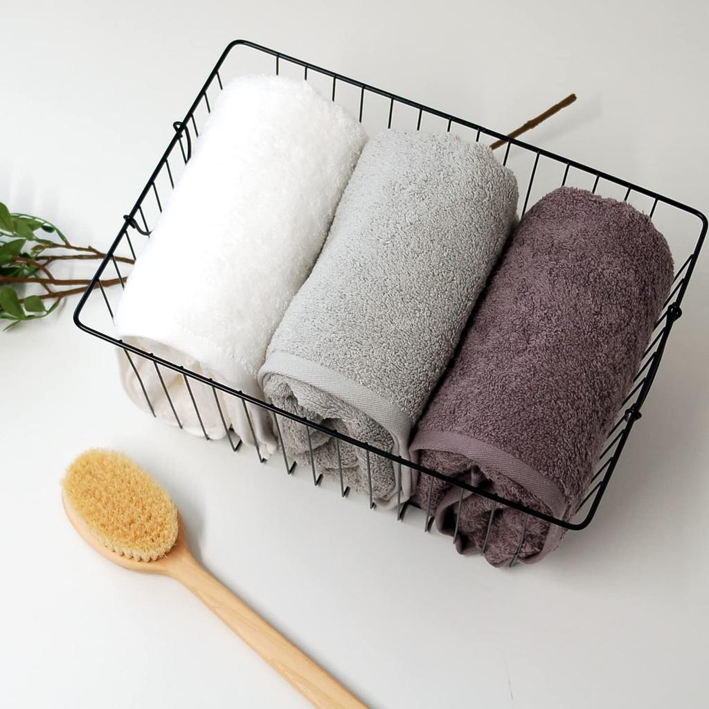 oruta Imabari Towel Certified FUu (Japanese-made) Soft, Absorbent, Hotel-Style, Thick 100% Cotton Bath Towel and Face Towel Set (Set of 3 Face