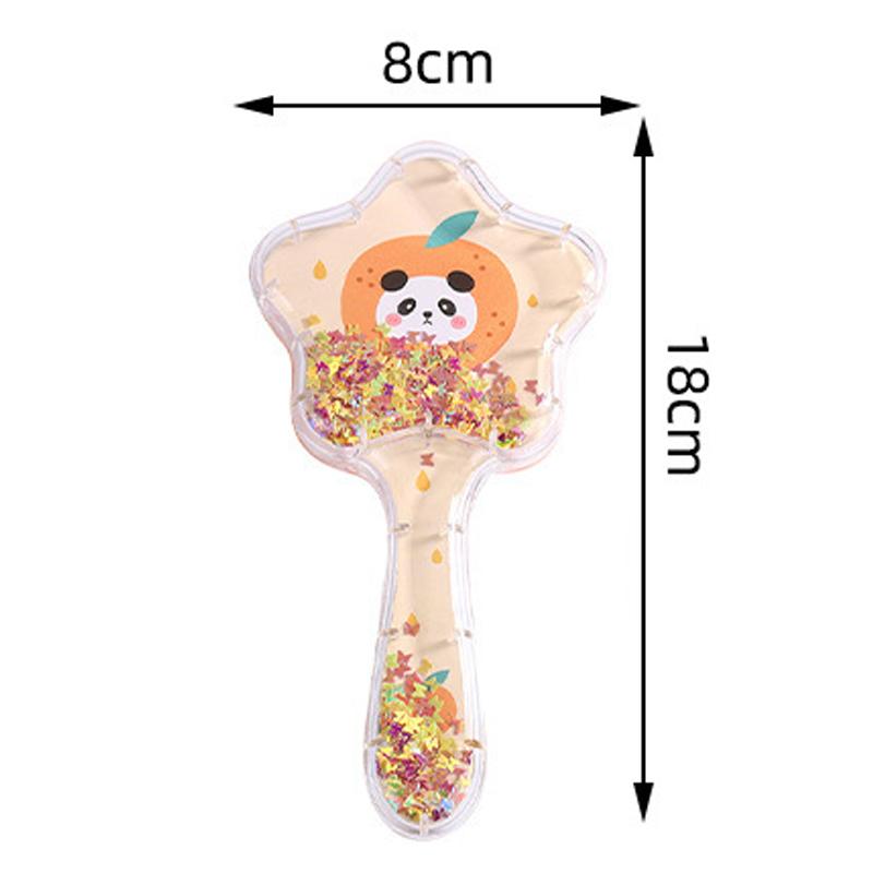 2023 New Cartoon Quicksand Comb with Glitter and Foam Hair Cushion Massage Comb for Cosmetic Styling