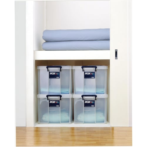 Tenma ROX 530L Durable Storage Box, Made In Japan, Disaster Preparedness, Clear Case, Container Box, Heavy-Duty Clothing Case, Plastic Case [39cm W X