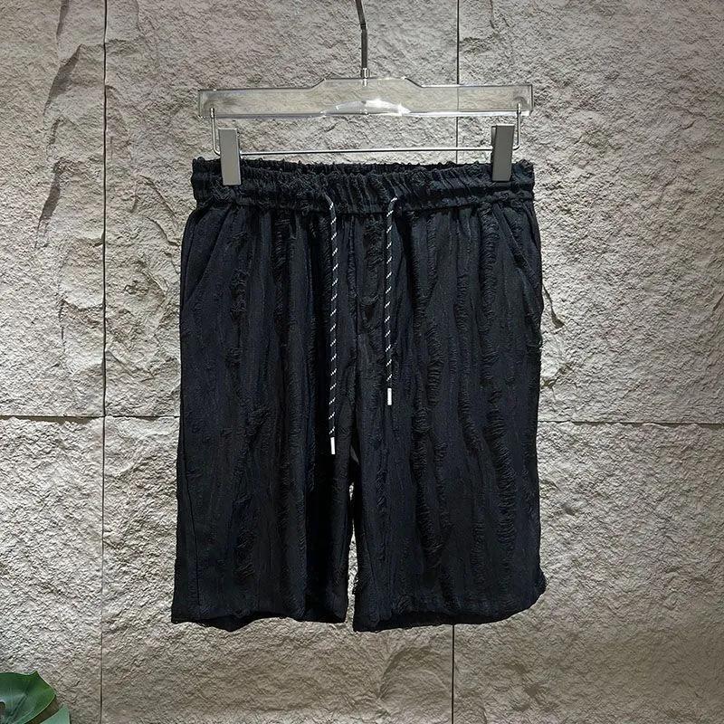 Men's Summer Solid-Color Set: Sleeveless Crew Neck T-Shirt + Shorts Two-Piece Set