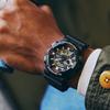 Casio LCD/Analog Dual Display Series Waterproof 200 M Quartz Movement Resin Strap Unisex Watches Gray GA-110RL-1APR