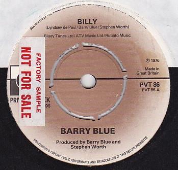

7inch Record BARRY BLUE - Billy PVT86 Private Stock 1977 UK Pop Used
