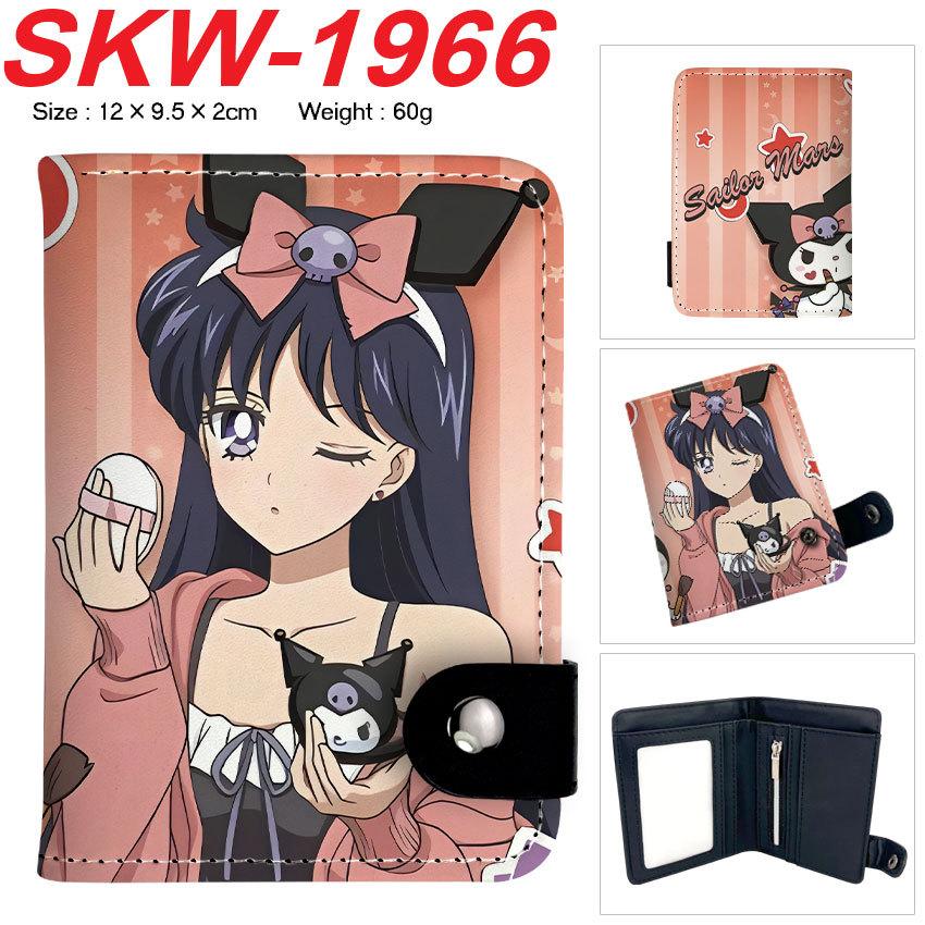 Sailor Moon Anime Print Vertikale Druckknopf-Geldbörse Luna Bunte Kartenhaltertasche Mini-Münzbörse 1 Stück